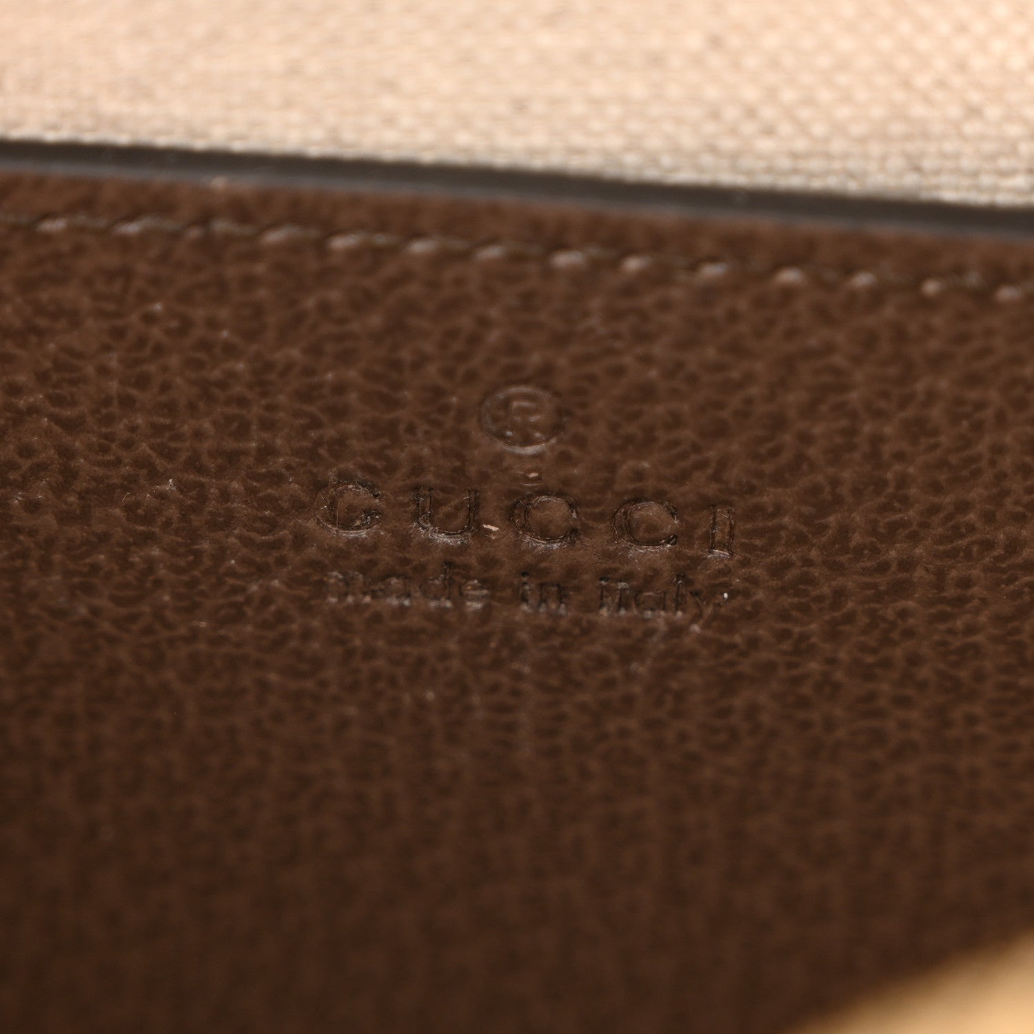 Gucci GG Supreme Monogram Textured Dollar Calfskin Web Mini Ophidia Top Handle Bag Beige Ebony New Acero 6 of 12