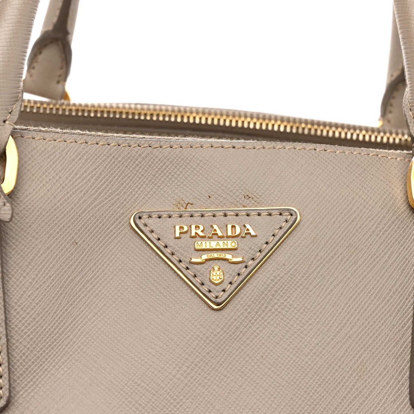 Saffiano Lux Extra Large Galleria Double Zip Tote Pomice