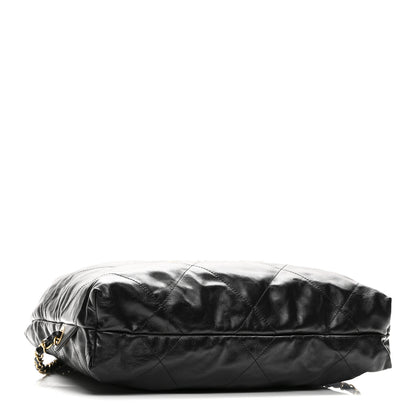 Chanel Shiny Calfskin Quilted Chanel 22 Backpack Black 4 of 11