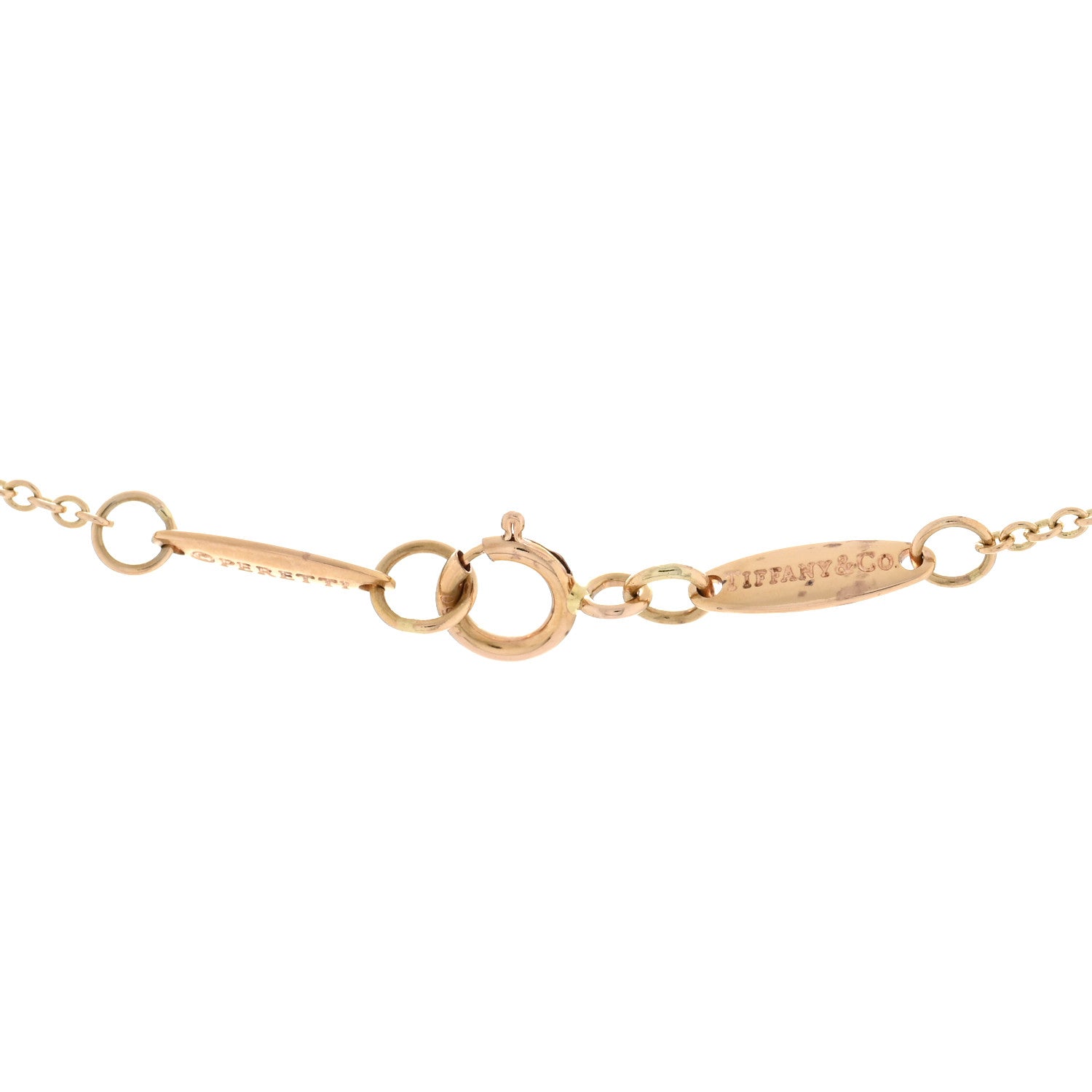 Tiffany 18K Yellow Gold Diamond .17ct Elsa Peretti Diamonds by the Yard Heart Pendant Necklace 4 of 4