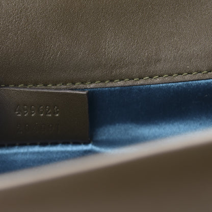 Gucci Velvet Moon Calfskin Crystal GG Monogram Small Dionysus Shoulder Bag Dark Olive Rose Gold 8 of 10