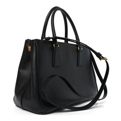 Prada Saffiano Small Galleria Double Zip Tote Black 3 of 9