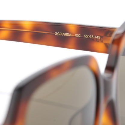 Gucci Acetate Square GG 0096SA Sunglasses Havana 7 of 9