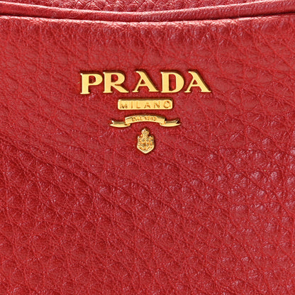 Prada Vitello Daino Mini Camera Crossbody Rosso 8 of 9