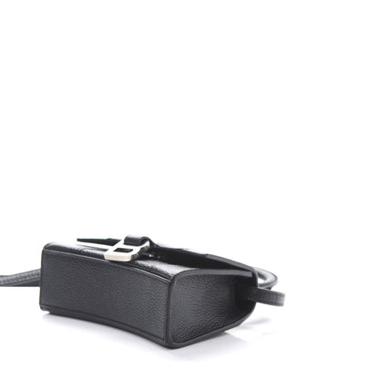 Balenciaga Grained Calfskin Hourglass Top Handle Bag Mini Black 8 of 10