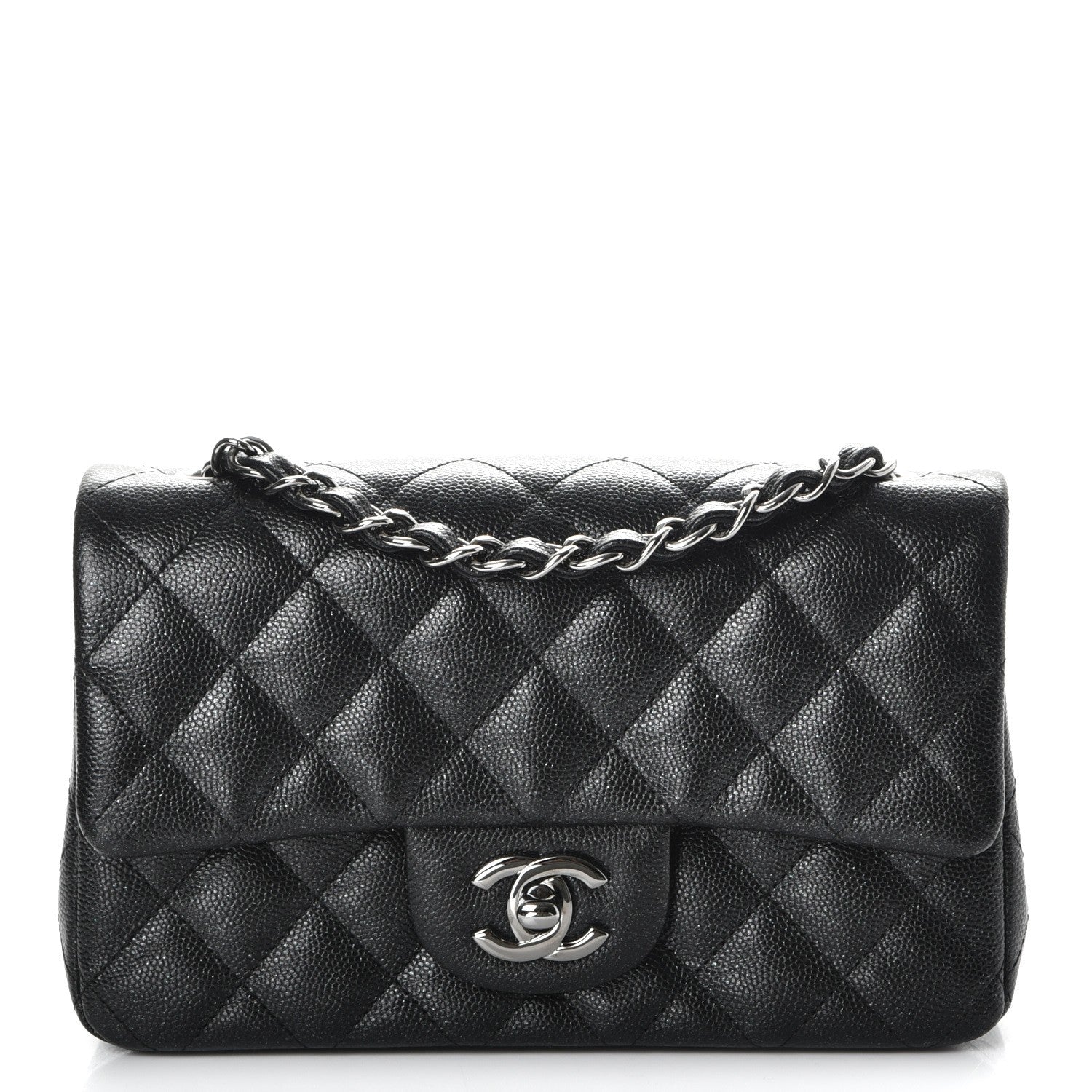 Chanel Iridescent Caviar Quilted Mini Rectangular Flap Black 1 of 8