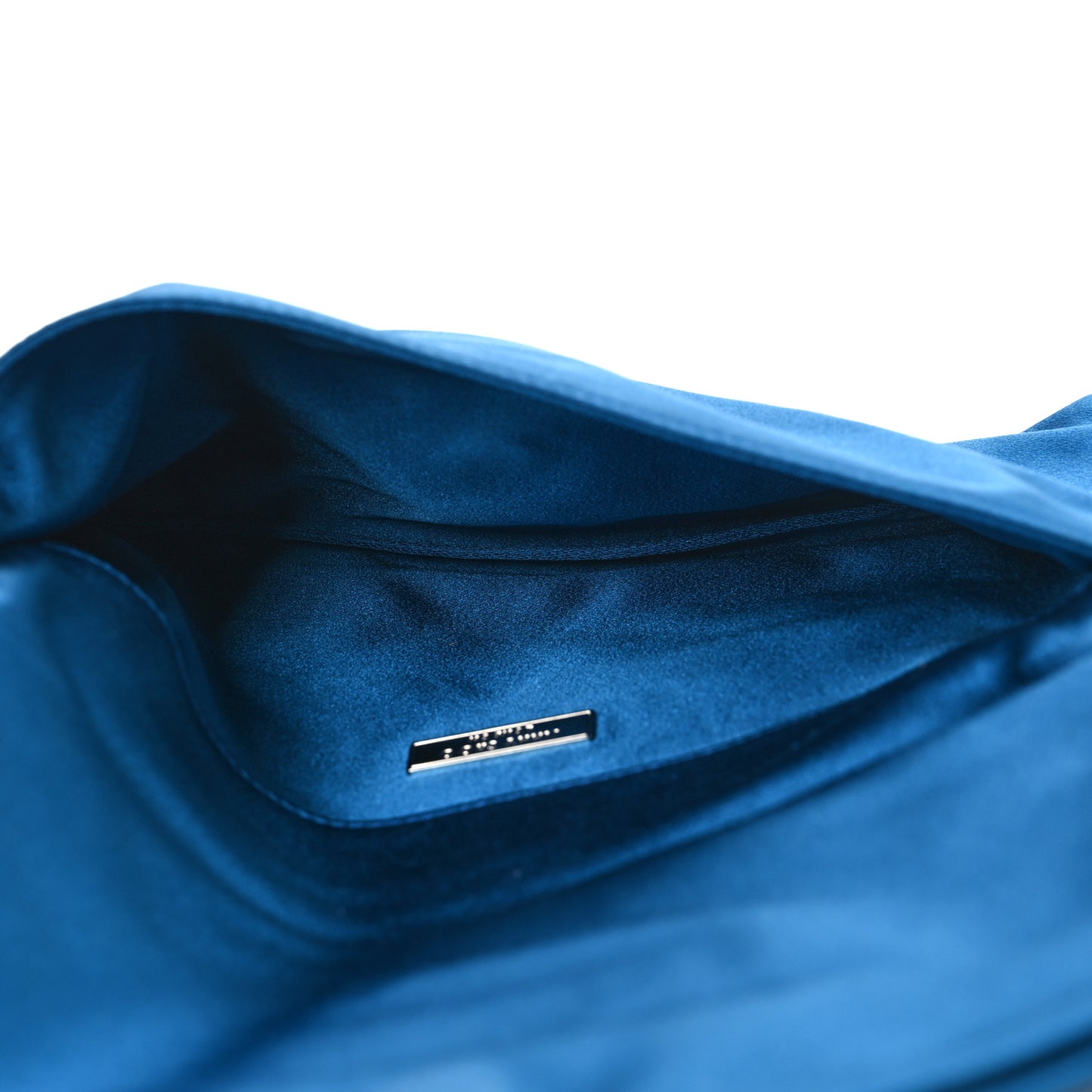 Satin Crystal Titania Clutch Blue