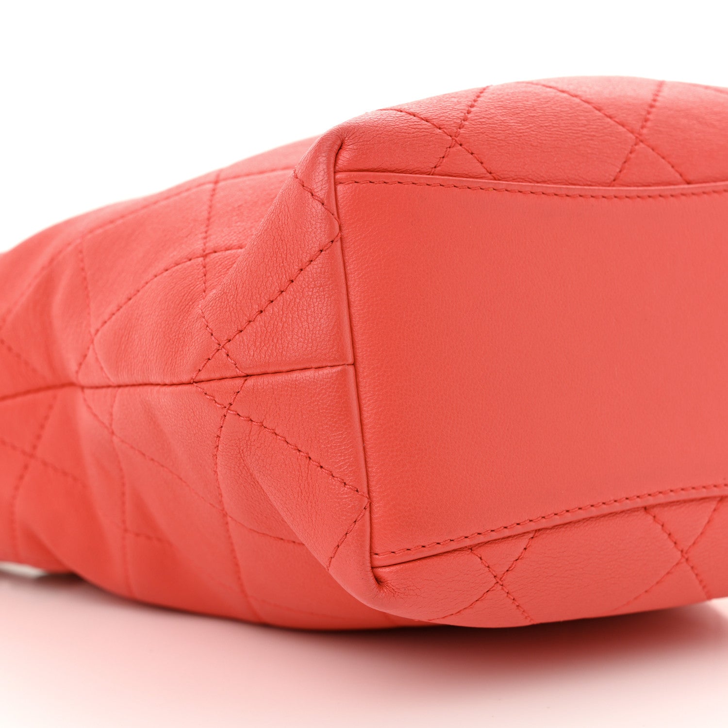 Chanel Lambskin Resin Quilted Small Pearl Samba Bucket Bag Dark Pink 9 of 10