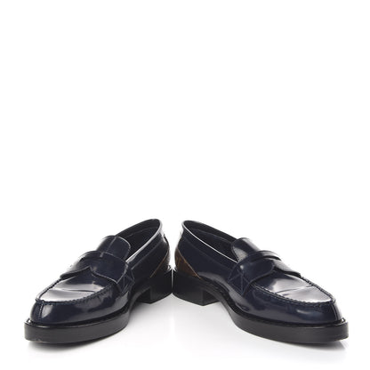 Louis Vuitton Monogram Patent Academy Flat Loafers 36 Navy 5 of 13