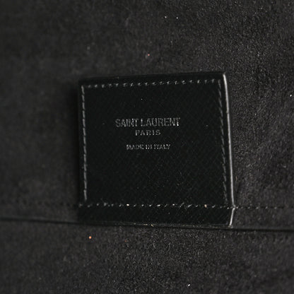 Saint Laurent Grained Calfskin Large Shopping Tote Warm Taupe Black 7 of 10