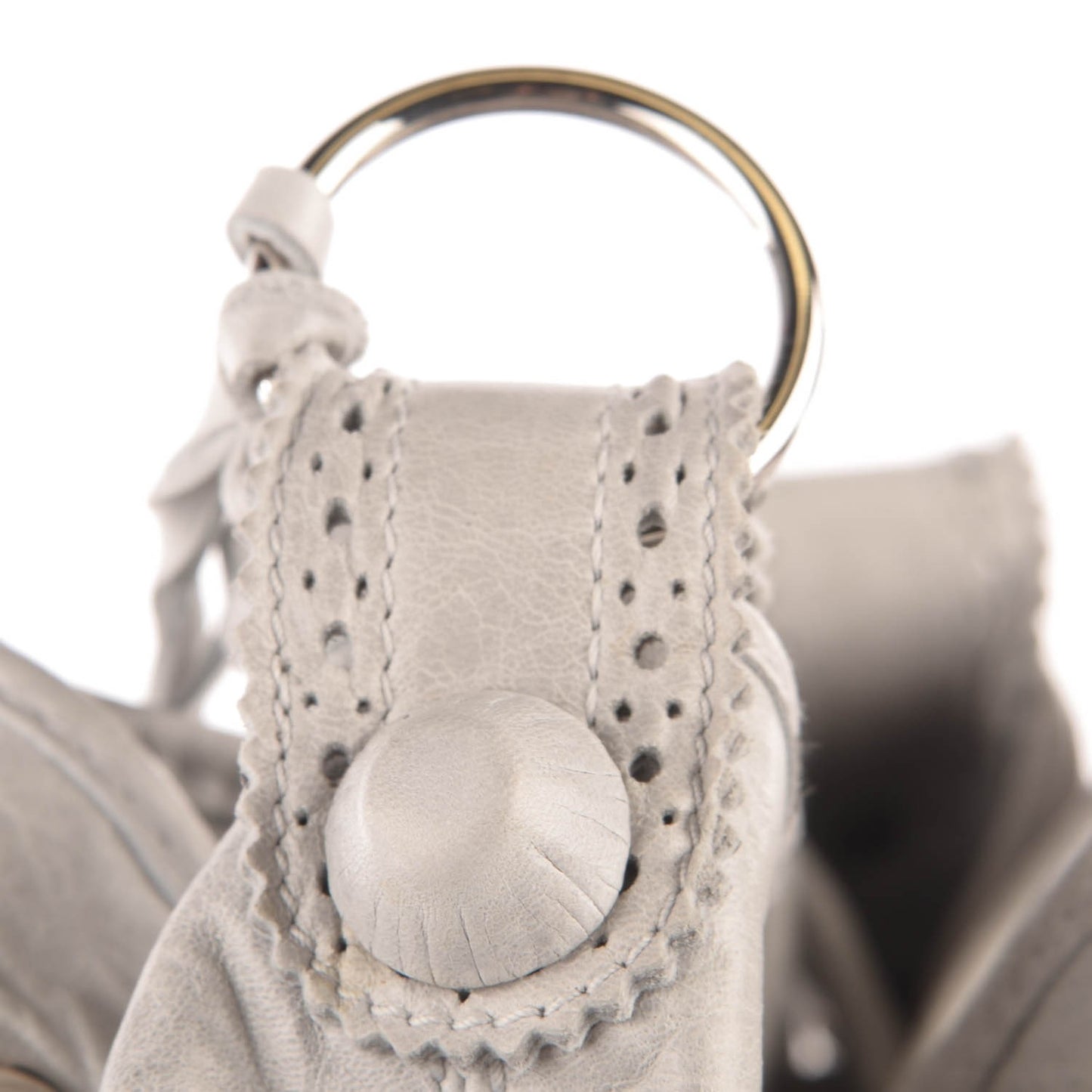 Agneau Giant Brogues Hardware Pompon Argent