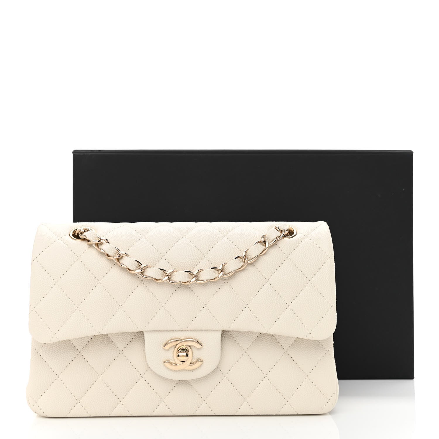 Chanel Caviar Quilted Small Double Flap White 11 of 11