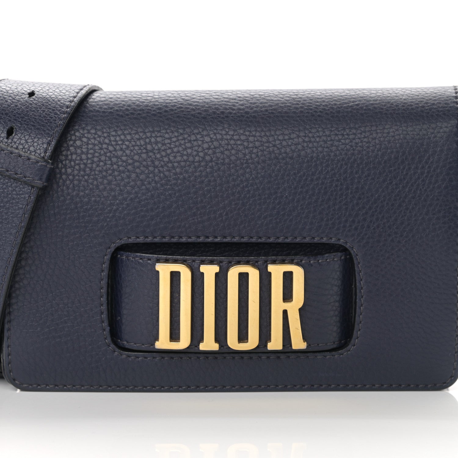Christian Dior Grained Calfskin Dio(r)evolution Flap Bag Navy Blue 8 of 18