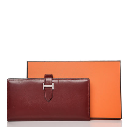 Hermes Box Bearn Gusset Wallet Rouge H 10 of 10
