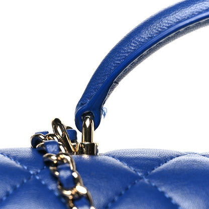 Chanel Lambskin Quilted Mini Top Handle Rectangular Flap Blue 11 of 11