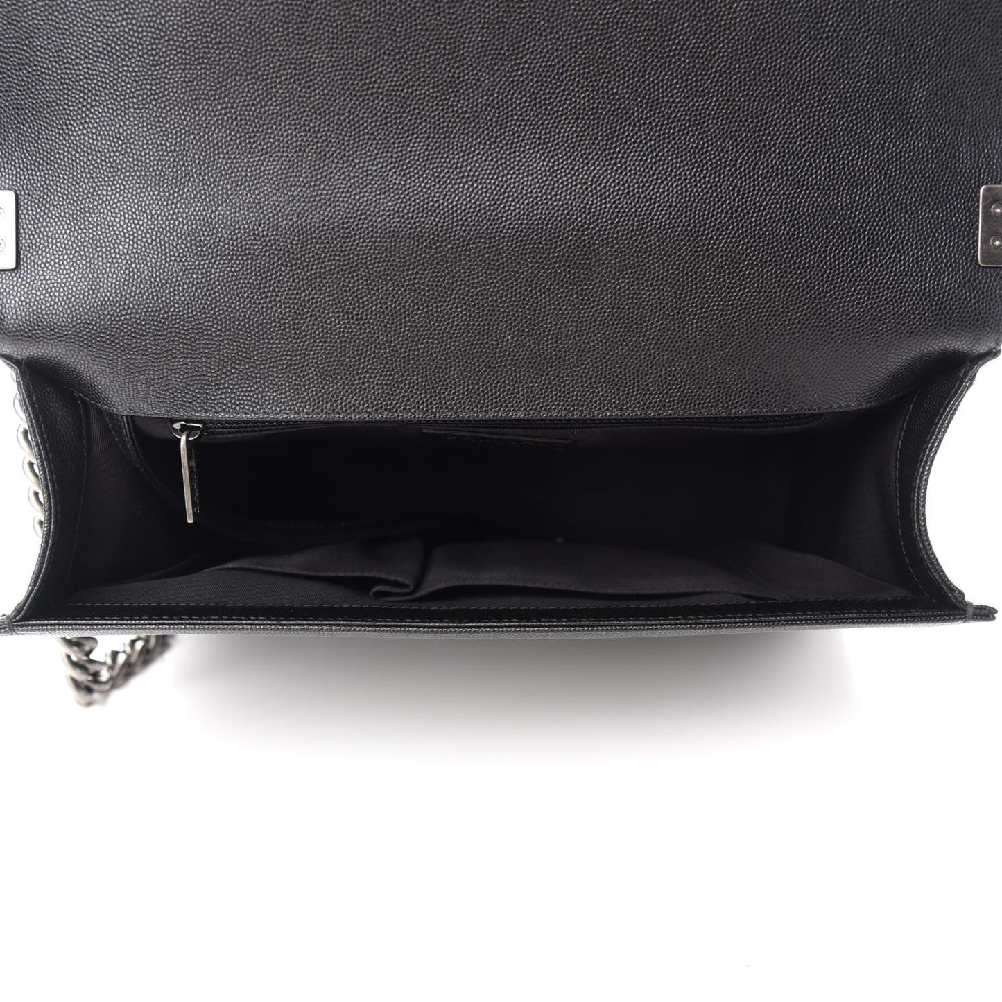 Caviar Quilted Large Boy Flap Black