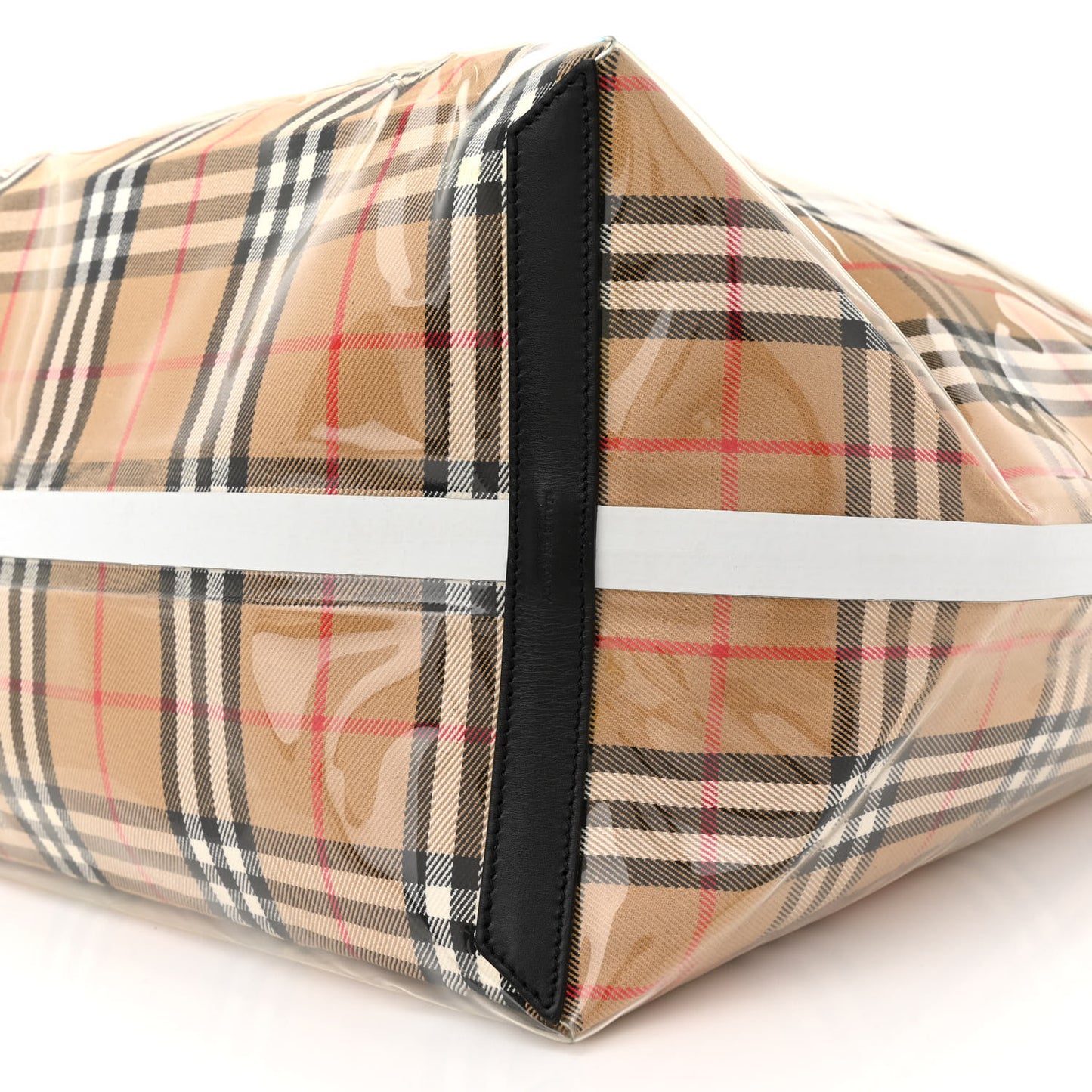 Vintage Check Transparent The Giant Reversible Tote Black