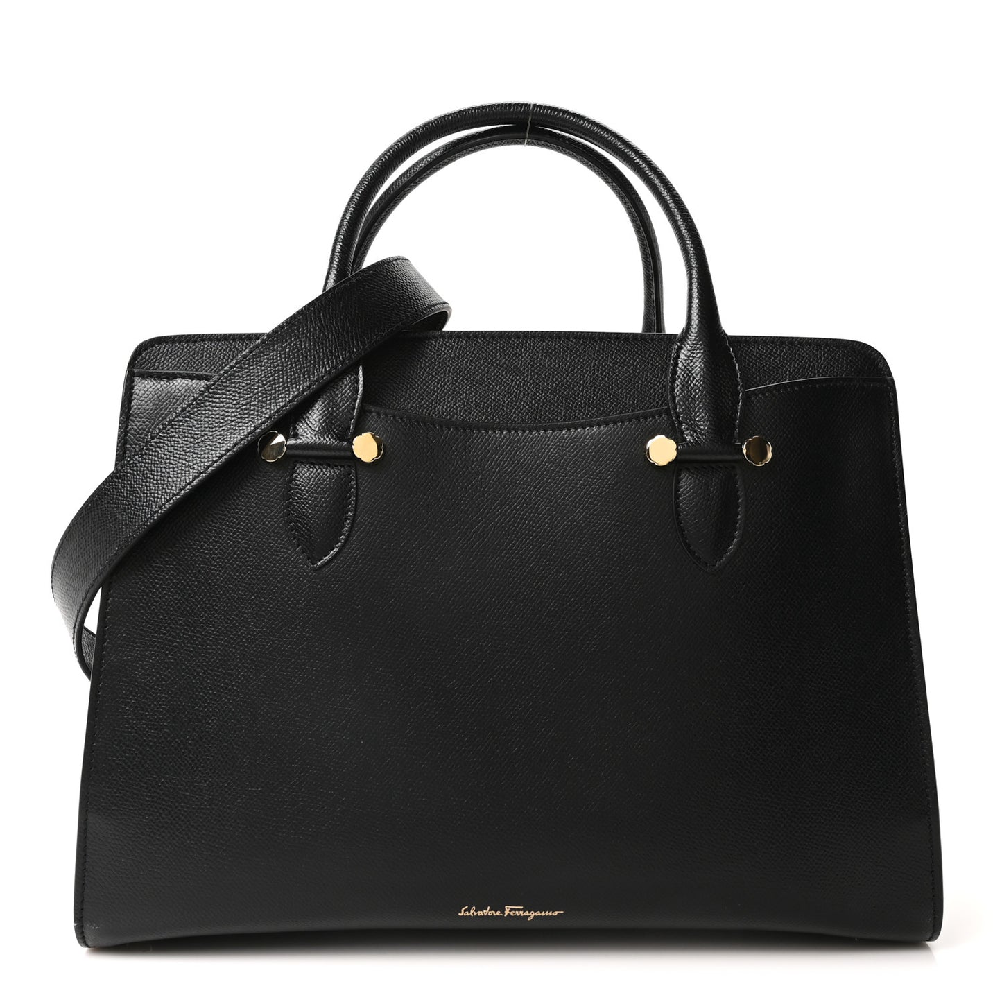 Hammered Calfskin Today Satchel Black
