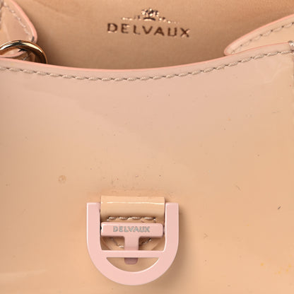 Delvaux Patent Calfskin Mini Brillant Bag Charm Beige 8 of 9