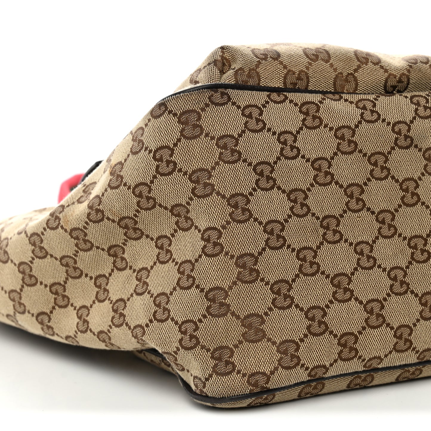GG Monogram Medium Web Handle Double Pocket Tote Brown