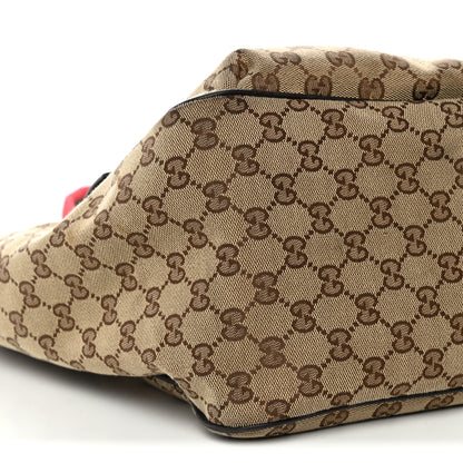 Gucci GG Monogram Medium Web Handle Double Pocket Tote Brown 8 of 12