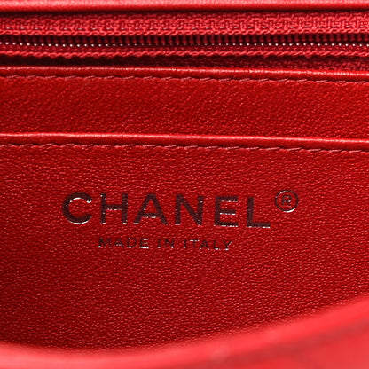 Chanel Lambskin Quilted Mini Square Flap Red 6 of 14