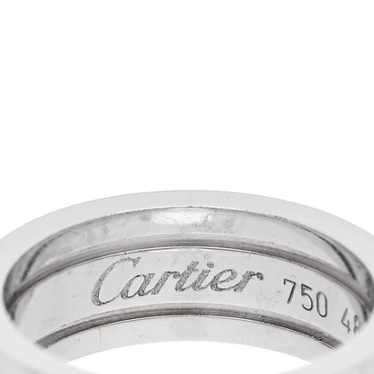 Cartier 18K White Gold 6.5mm C De Cartier Ring 48 4.5 4 of 6