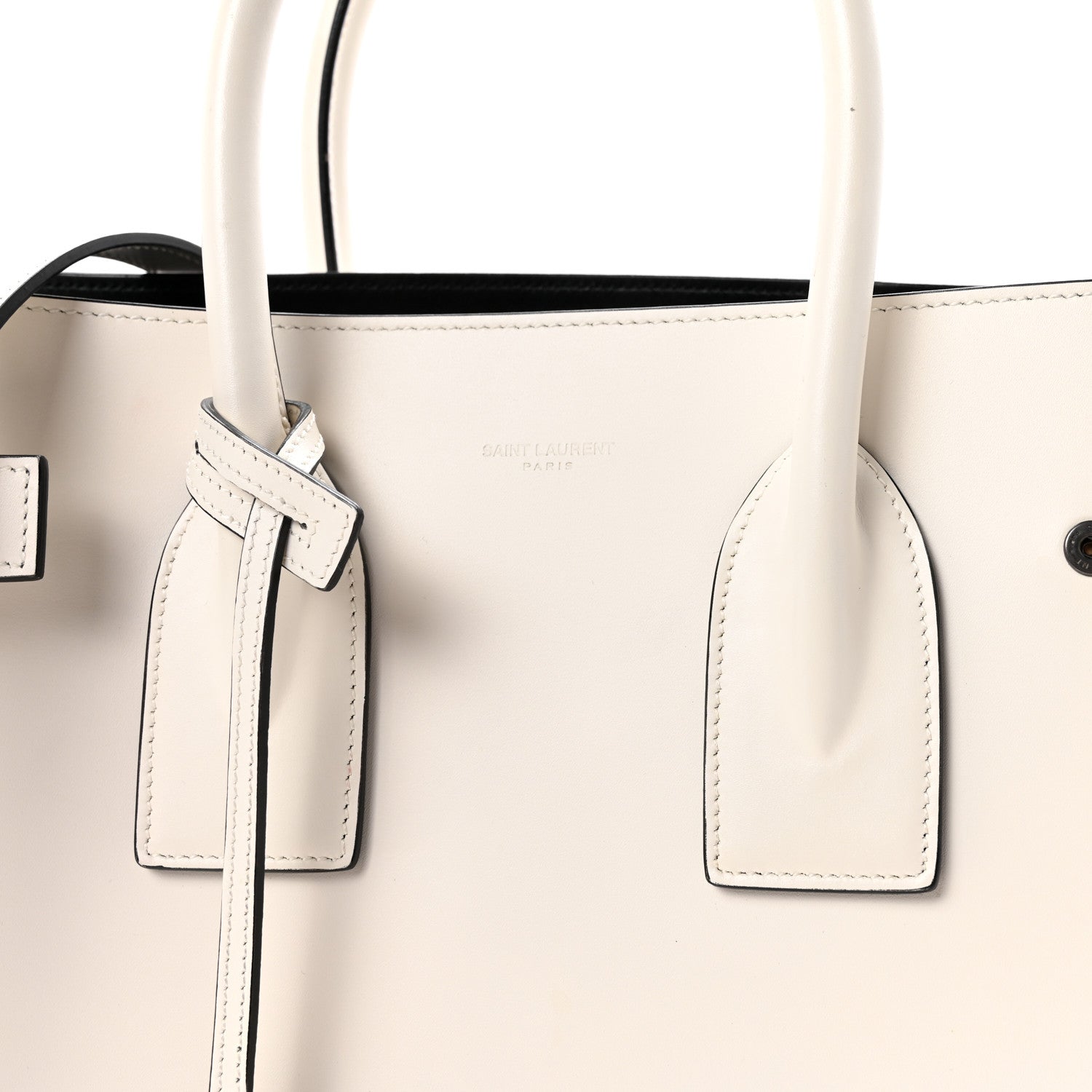 Saint Laurent Calfskin Small Sac De Jour Dove Porcellana Black 7 of 9