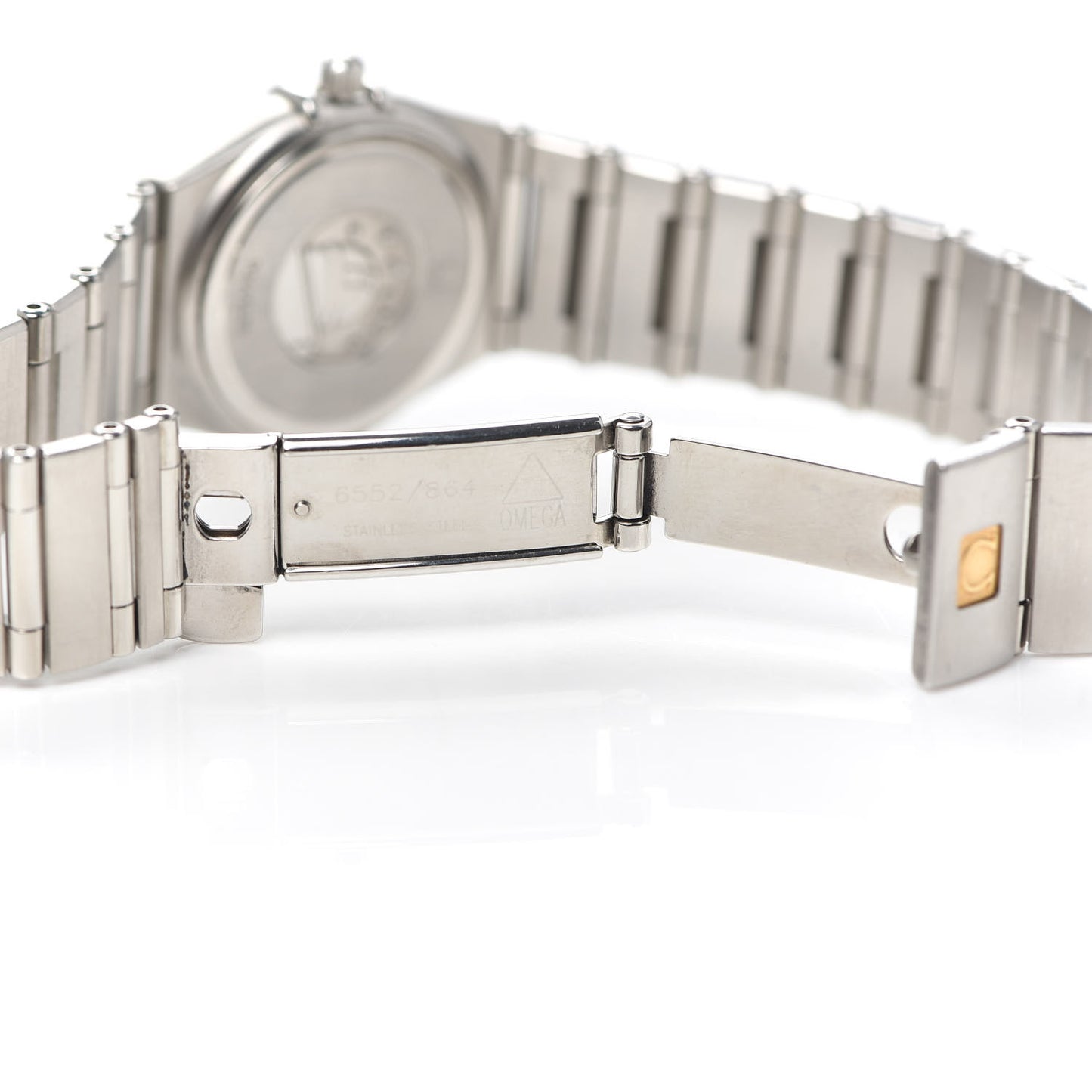 Stainless Steel Diamond Bezel Mother of Pearl 23mm Constellation Quartz Watch Pink 1466.63
