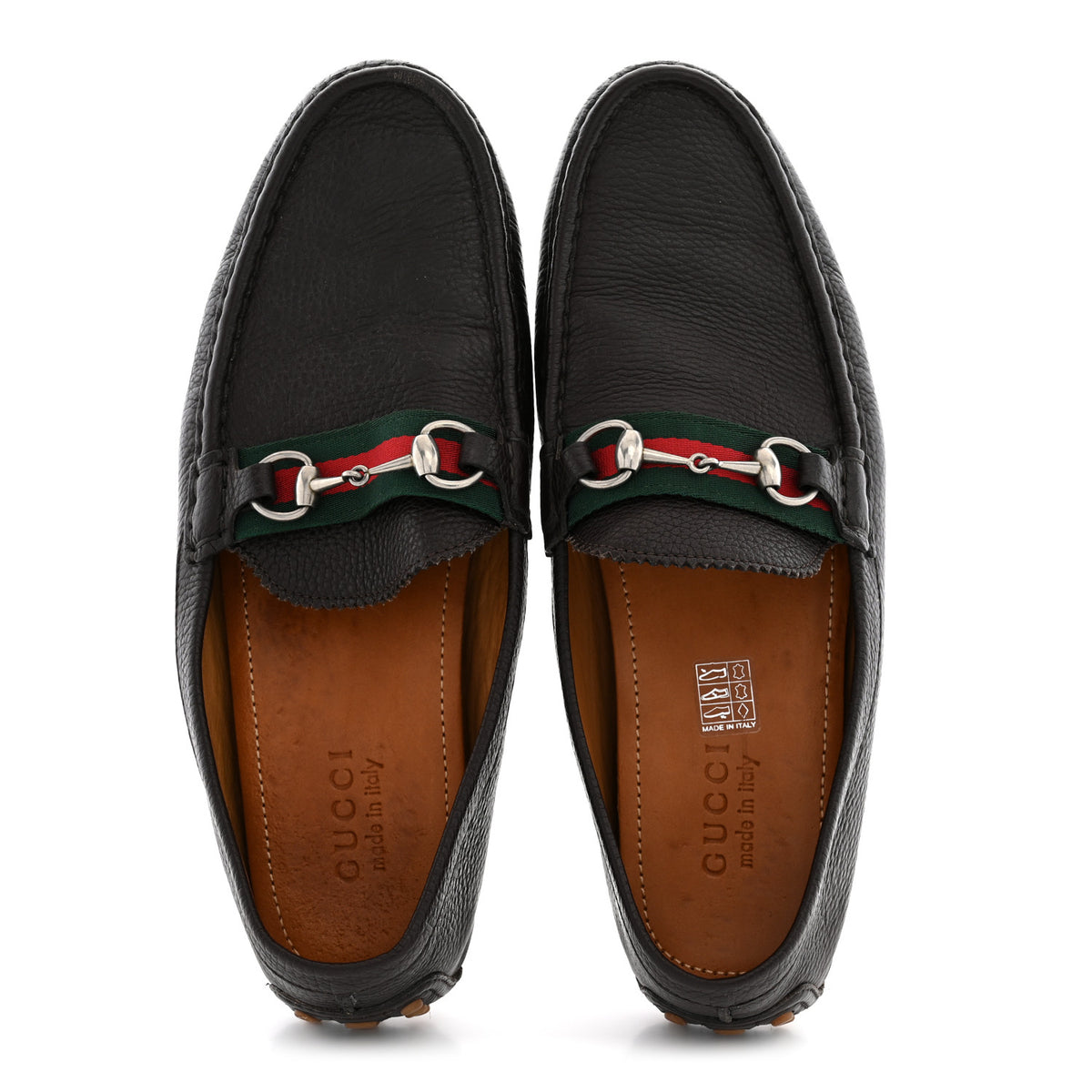 Road Calfskin Web Mens Horsebit Driver Loafers 10.5 Cocoa