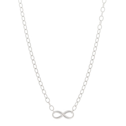 Tiffany Sterling Silver Narrow Infinity Link Necklace 1 of 5