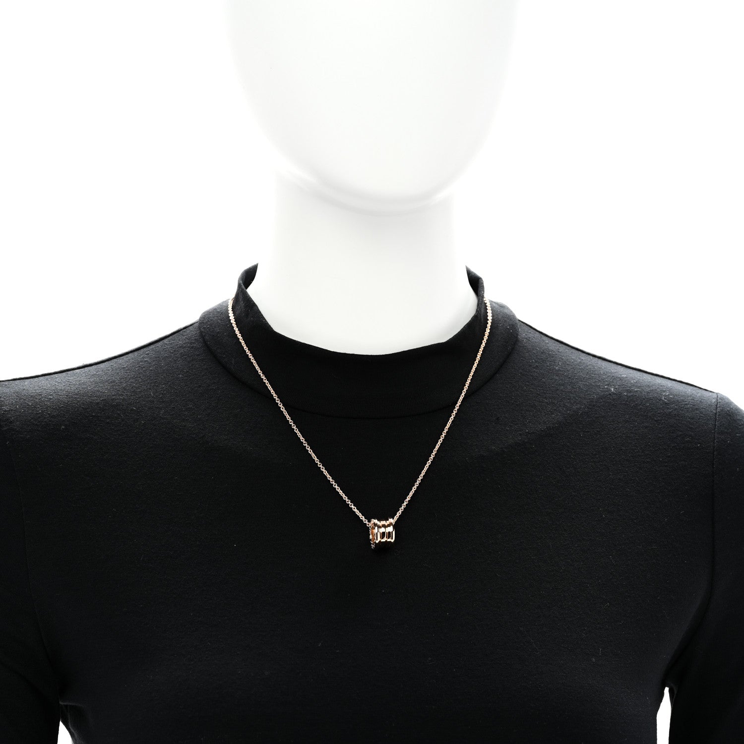 Bulgari 18K Rose Gold B.Zero1 Pendant Necklace 2 of 4