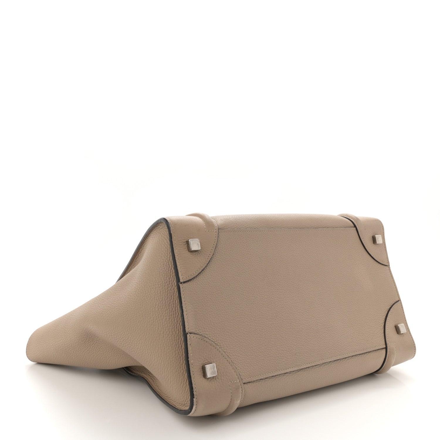 Celine Drummed Calfskin Mini Luggage Dune 4 of 17