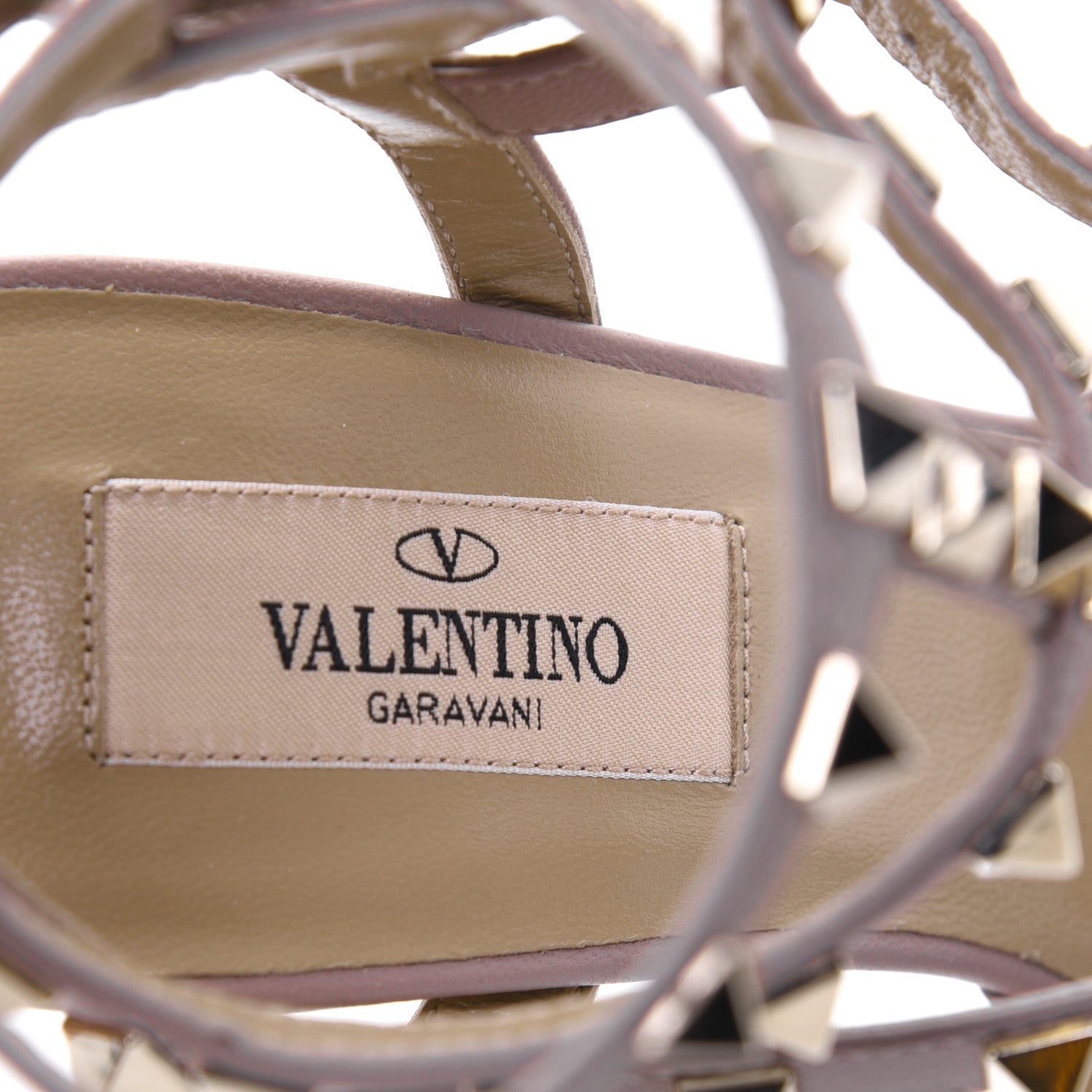 Valentino Garavani Patent Rockstud Ankle Strap 65mm Pumps 37 Poudre 7 of 13
