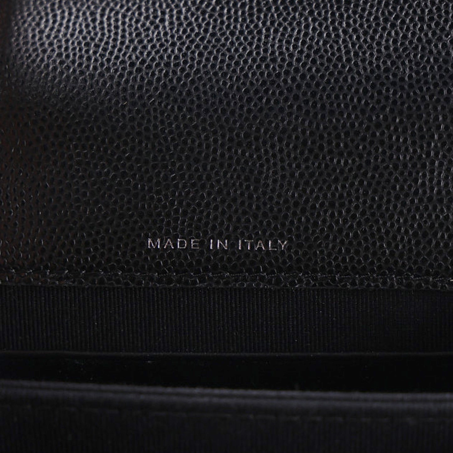Caviar Quilted Pick Me Up Clutch With Chain Black