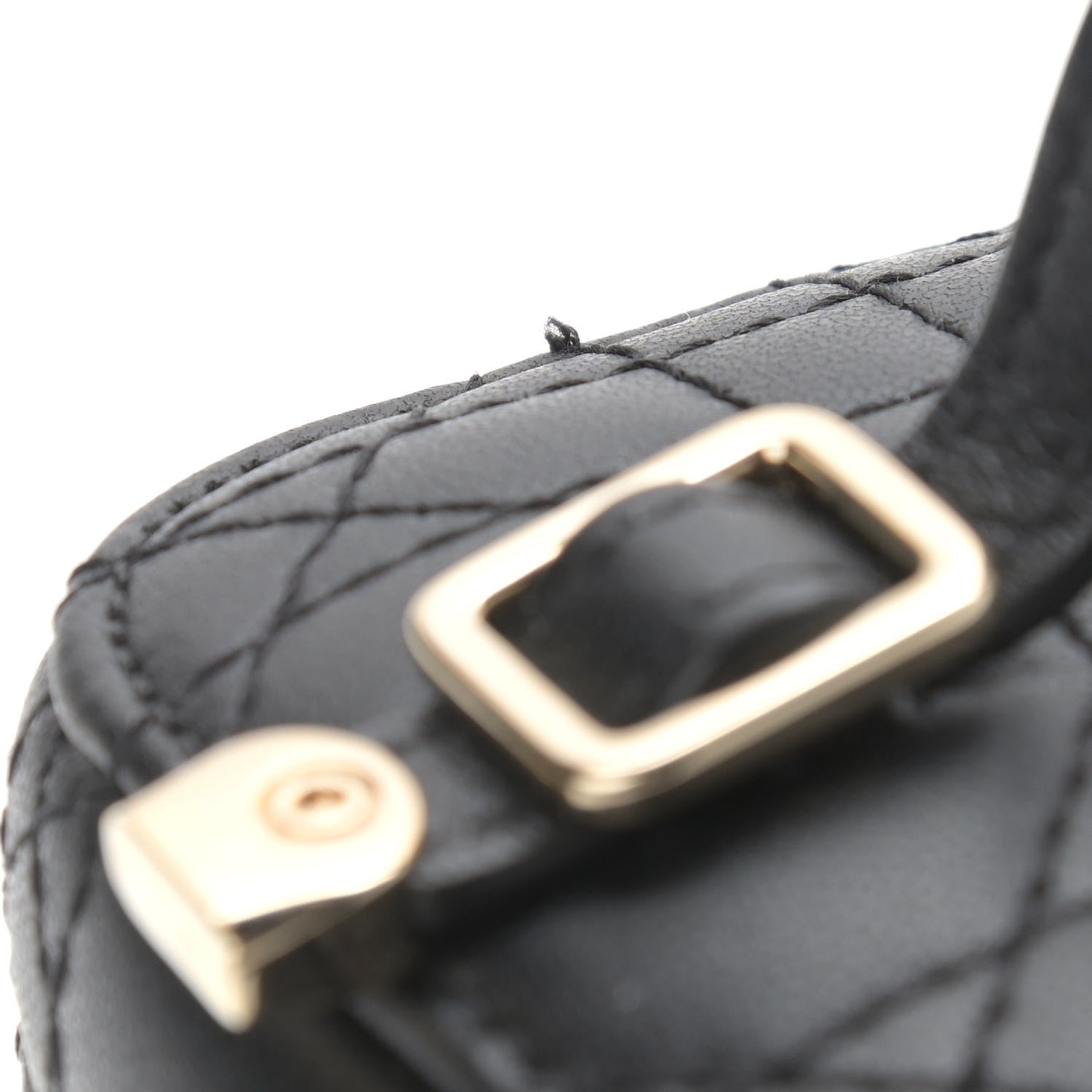 Christian Dior Lambskin Cannage Micro Lady Dior Vanity Case Black 9 of 9