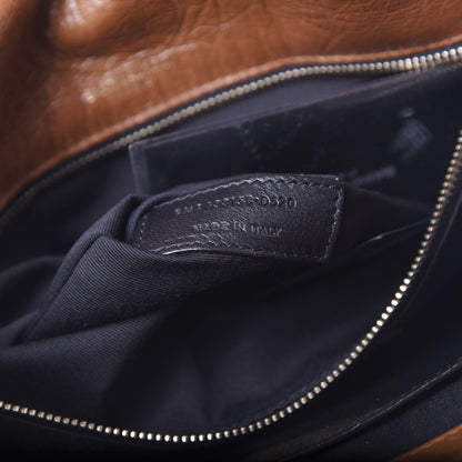 Saint Laurent Crinkled Calfskin Matelasse Monogram Medium Niki Chain Satchel Caramel 7 of 11