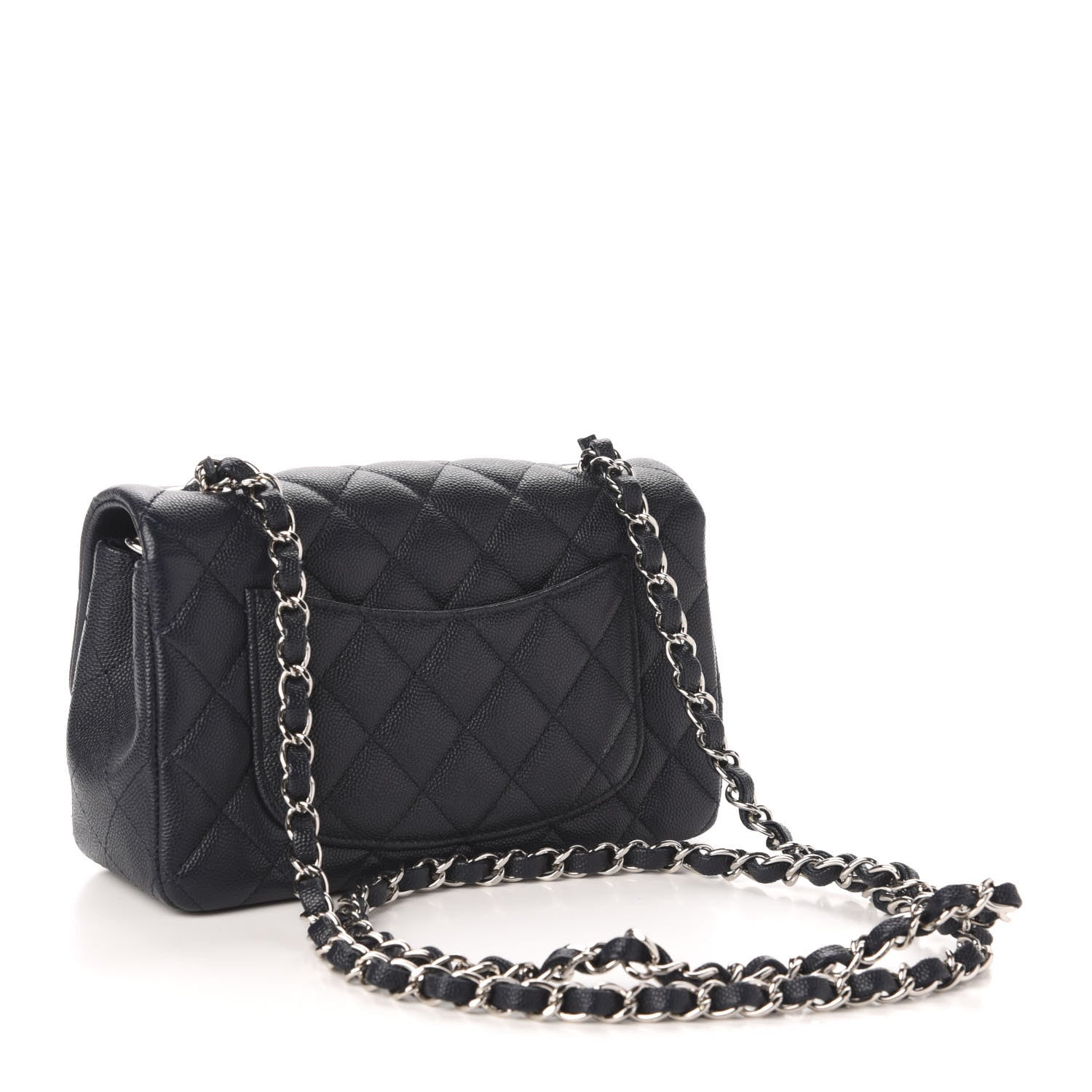 Chanel Caviar Quilted Mini Rectangular Flap Navy 3 of 11