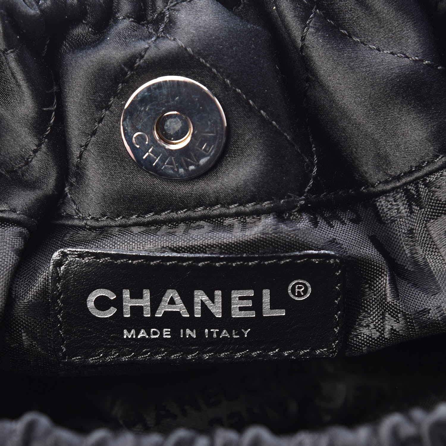 Chanel Satin Frame Top CC Small Evening Bag Black 6 of 7