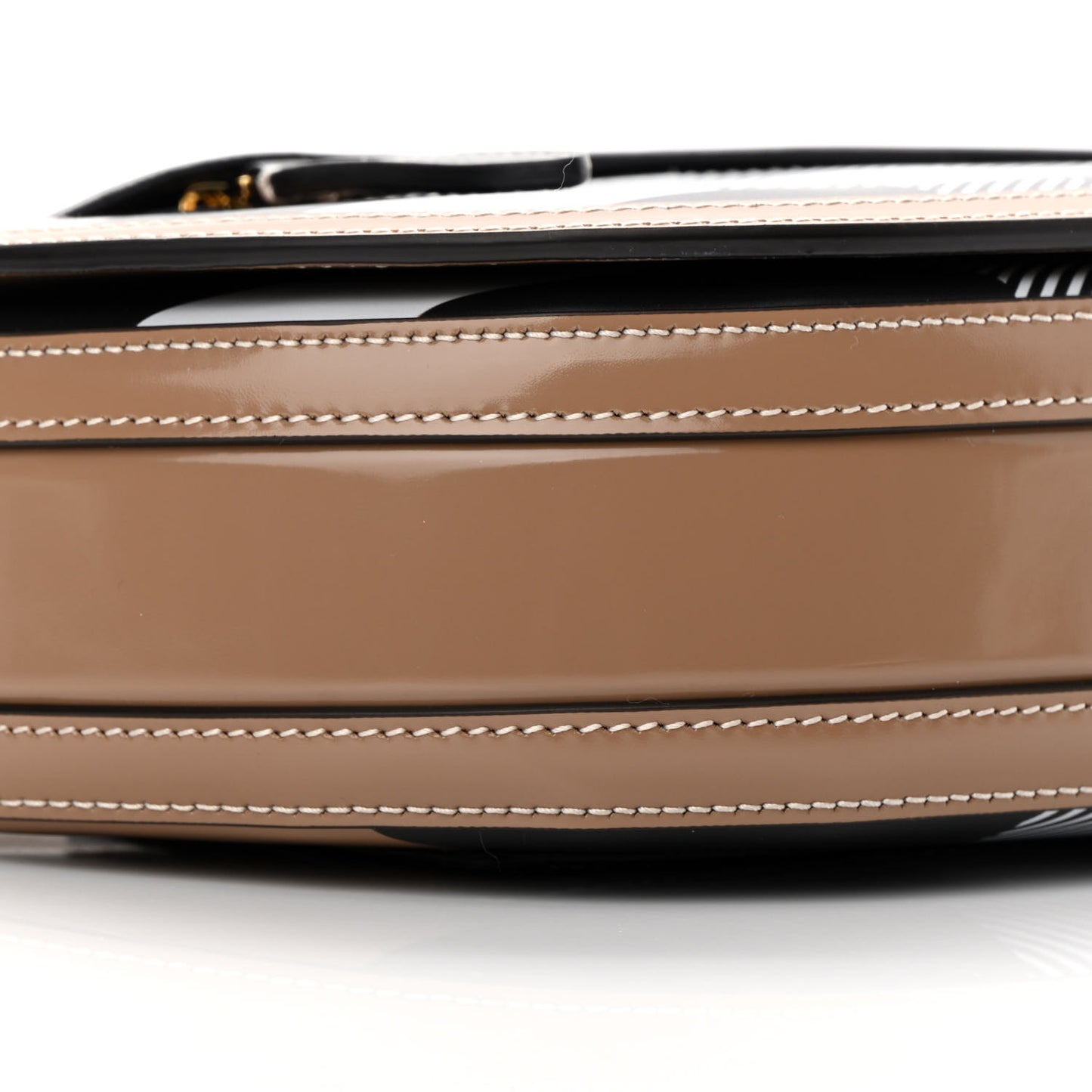 Calfskin Check Small Olympia Shoulder Bag Camel