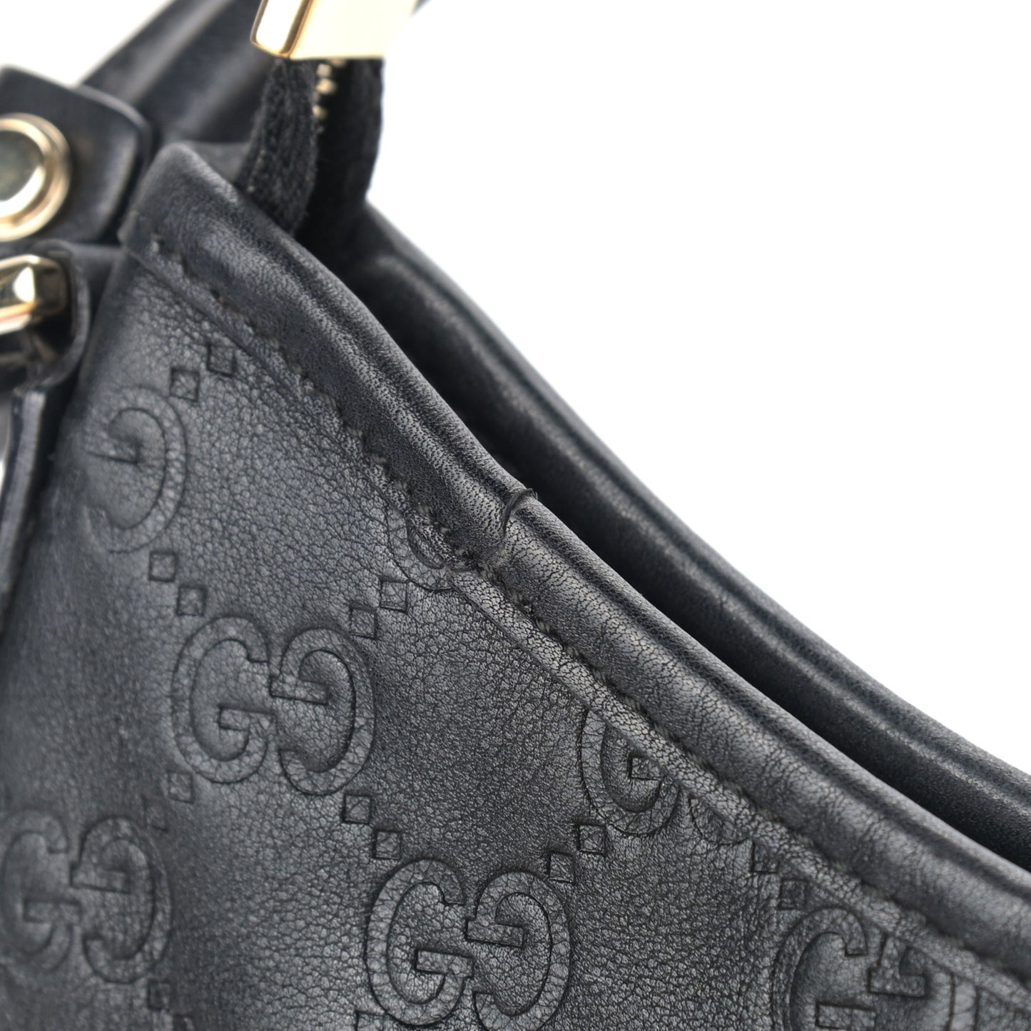 Guccissima Medium Abbey D Ring Hobo Black