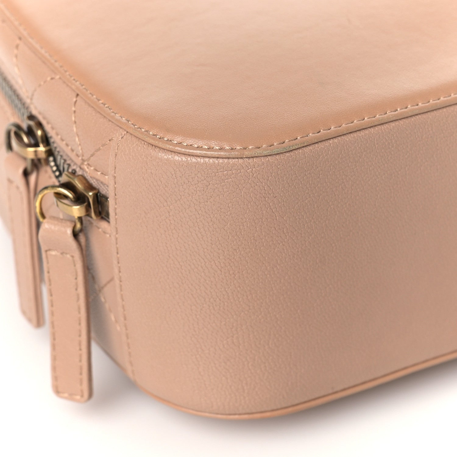 Chanel Shiny Calfskin Goatskin Quilted Coco Curve Vanity Beige 8 of 9