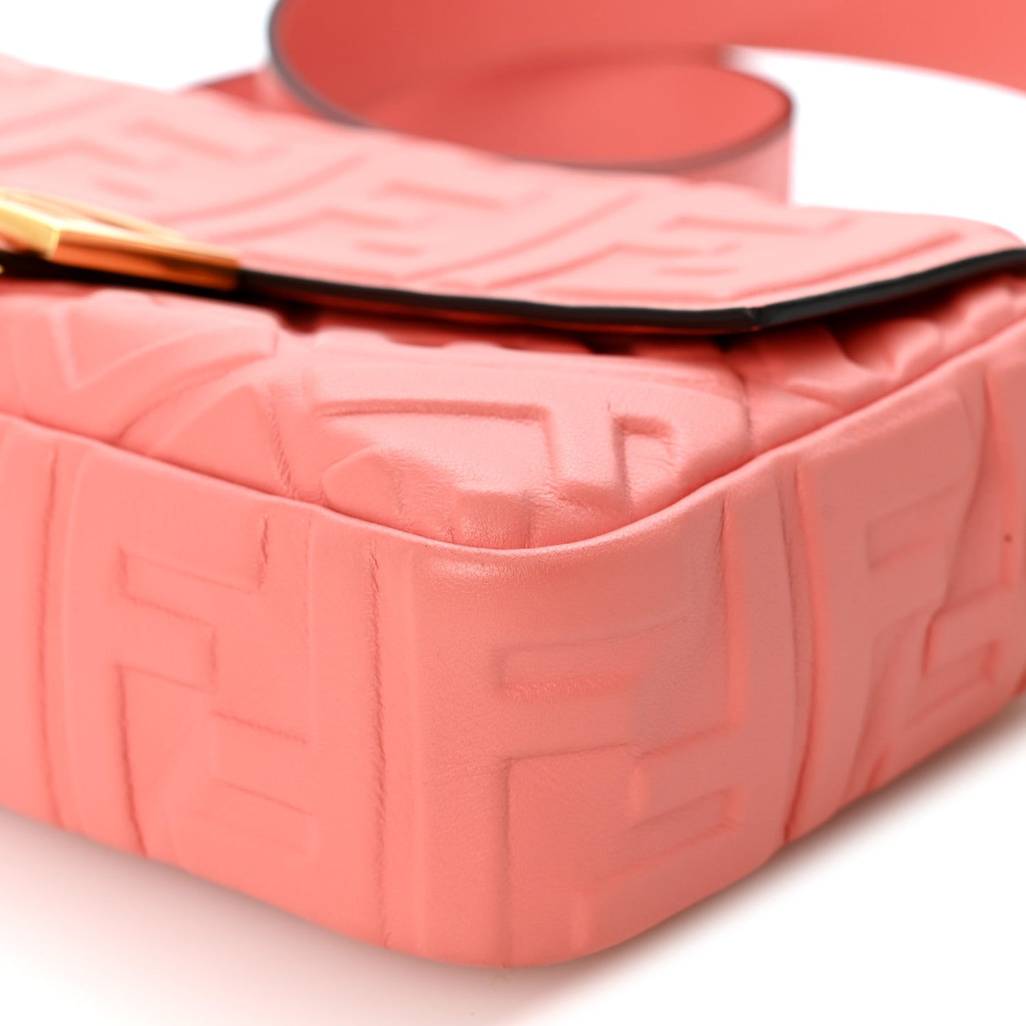 Nappa FF 1974 Embossed Baguette Rosa Pesca
