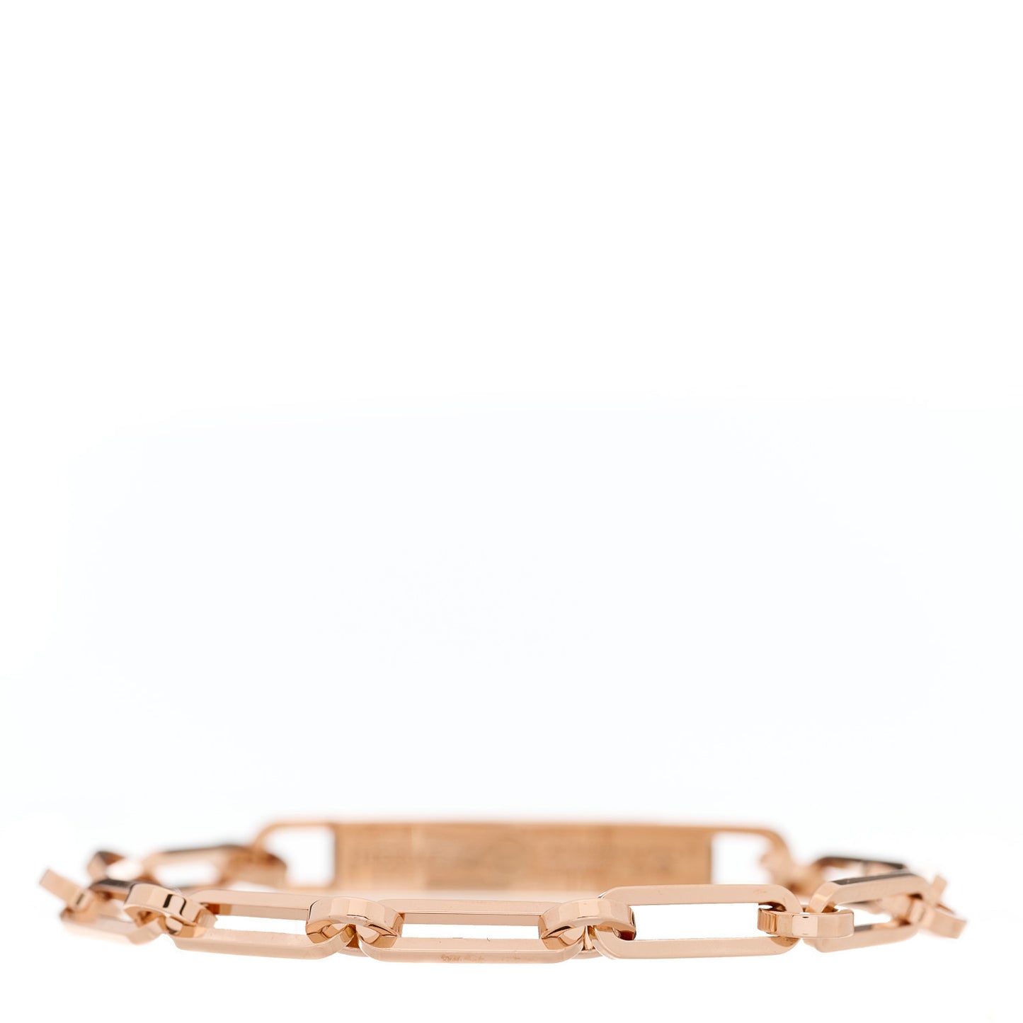 18K Rose Gold Diamond Pave PM Kelly Chaine Bracelet ST