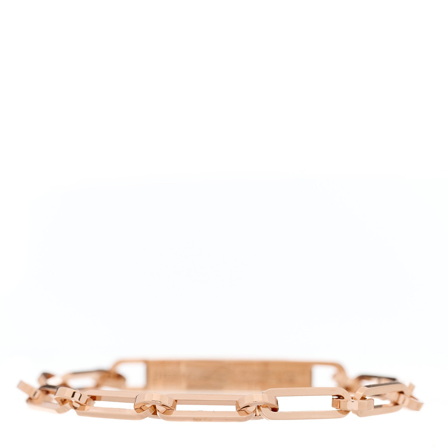 Hermes 18K Rose Gold Diamond Pave PM Kelly Chaine Bracelet ST 3 of 3