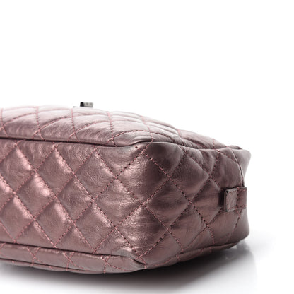 Chanel Metallic Aged Calfskin Quilted Medium Reissue Camera Case Pink 7 of 10