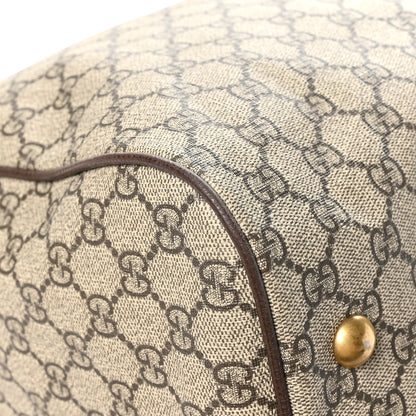 Gucci GG Supreme Monogram Textured Dollar Calfskin Web Medium Ophidia Carry-On Duffle Bag Beige Ebony New Acero 10 of 11