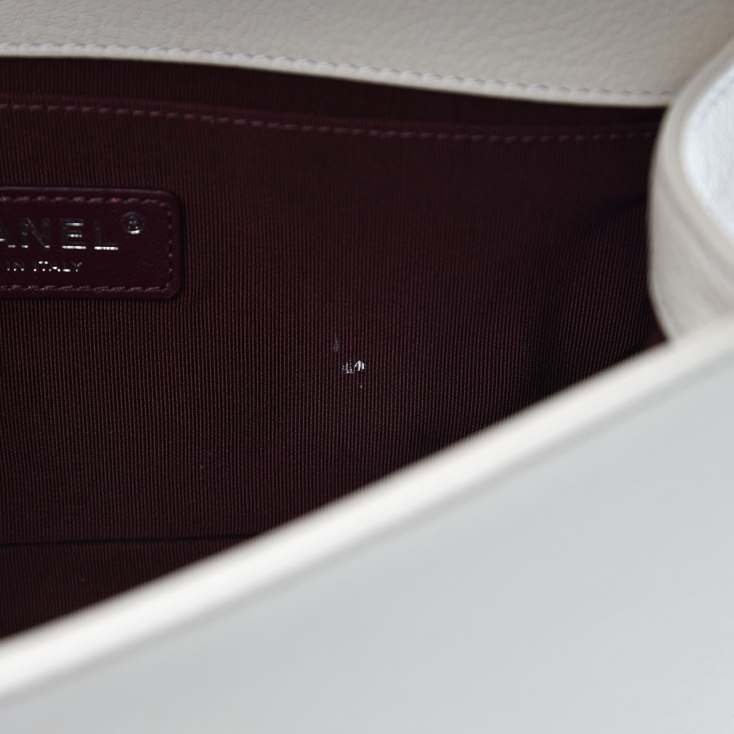 Chanel Goatskin Quilted Patent Medium Duo Boy Flap Ecru 10 of 10