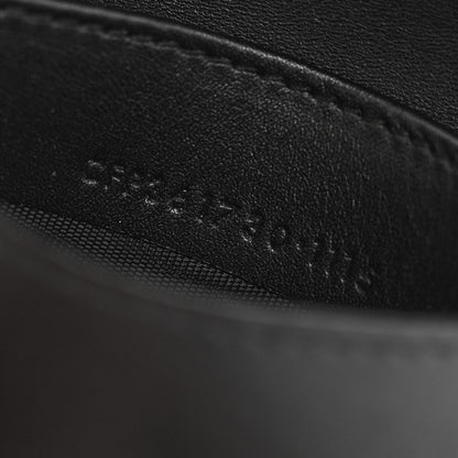 Saint Laurent Calfskin Crocodile Embossed Business Card Case Black 8 of 10