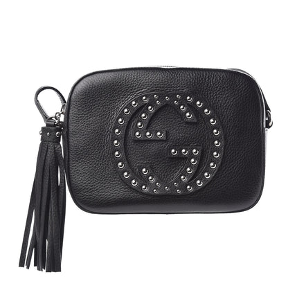Gucci Pebbled Calfskin Studded Small Soho Disco Bag Black 1 of 9